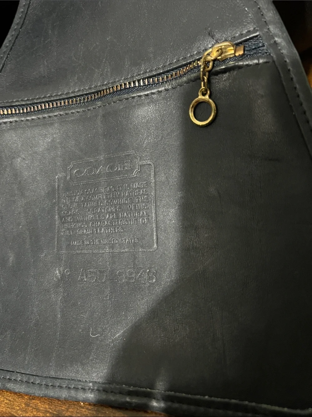 Very RARE Coach Black Leather Drawstring Hobo Bag